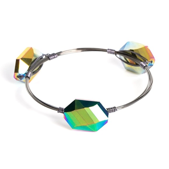 Oil Spill Gemstone Bangle - Picture 1 of 2